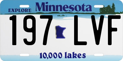 MN license plate 197LVF