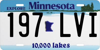 MN license plate 197LVI