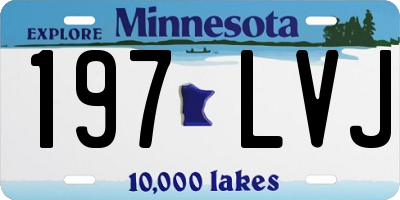 MN license plate 197LVJ