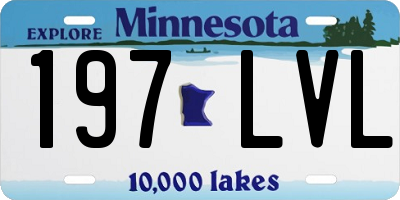 MN license plate 197LVL