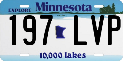 MN license plate 197LVP