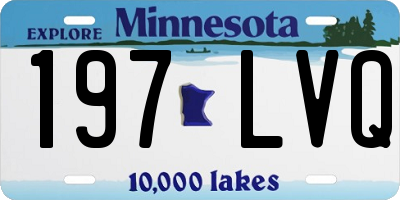 MN license plate 197LVQ