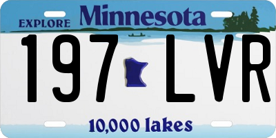 MN license plate 197LVR