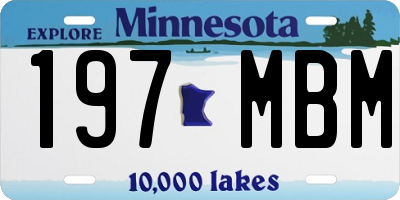MN license plate 197MBM