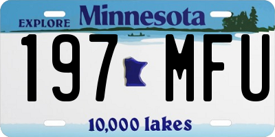 MN license plate 197MFU