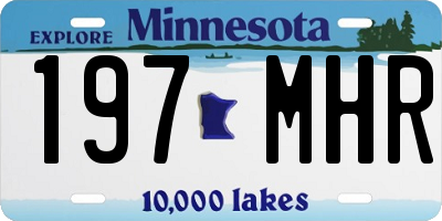 MN license plate 197MHR