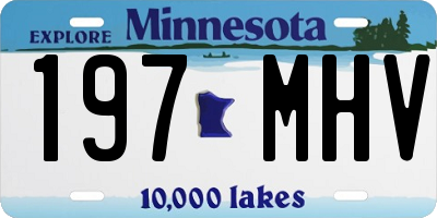MN license plate 197MHV