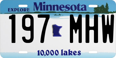 MN license plate 197MHW