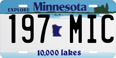 MN license plate 197MIC