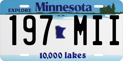 MN license plate 197MII