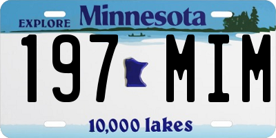 MN license plate 197MIM