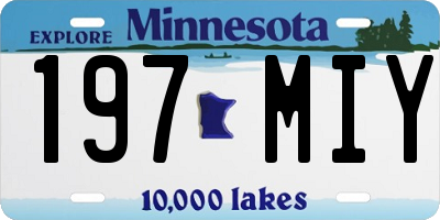 MN license plate 197MIY