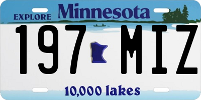 MN license plate 197MIZ