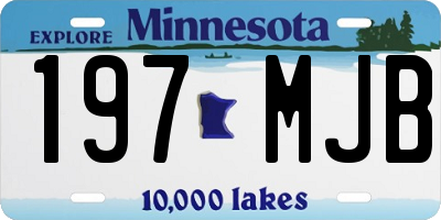 MN license plate 197MJB