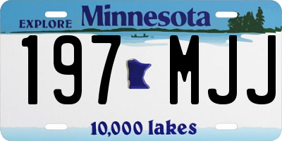 MN license plate 197MJJ