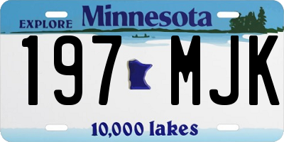 MN license plate 197MJK