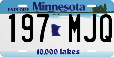 MN license plate 197MJQ