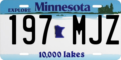 MN license plate 197MJZ
