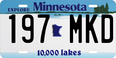 MN license plate 197MKD