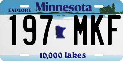 MN license plate 197MKF