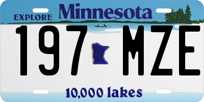 MN license plate 197MZE
