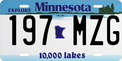 MN license plate 197MZG