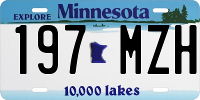 MN license plate 197MZH