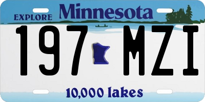 MN license plate 197MZI