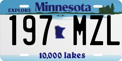 MN license plate 197MZL
