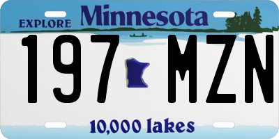 MN license plate 197MZN