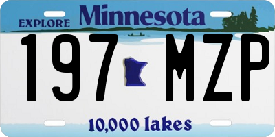 MN license plate 197MZP