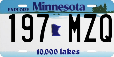 MN license plate 197MZQ