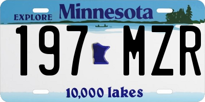 MN license plate 197MZR