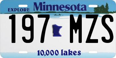 MN license plate 197MZS