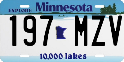 MN license plate 197MZV