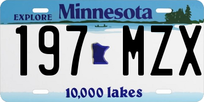 MN license plate 197MZX