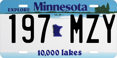 MN license plate 197MZY
