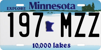 MN license plate 197MZZ