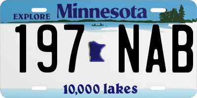 MN license plate 197NAB