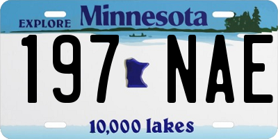 MN license plate 197NAE