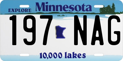 MN license plate 197NAG