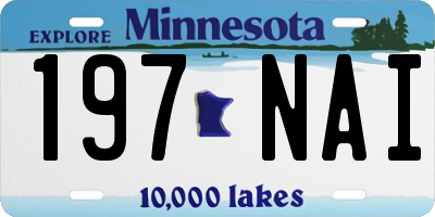MN license plate 197NAI