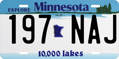 MN license plate 197NAJ