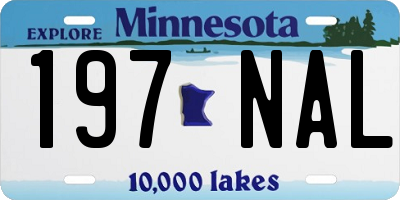 MN license plate 197NAL