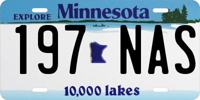 MN license plate 197NAS