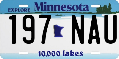 MN license plate 197NAU