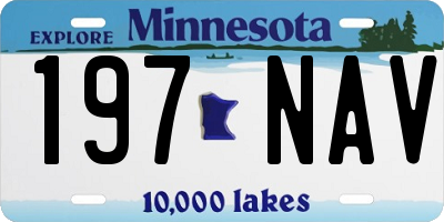 MN license plate 197NAV