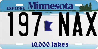 MN license plate 197NAX
