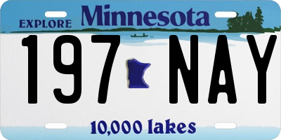MN license plate 197NAY