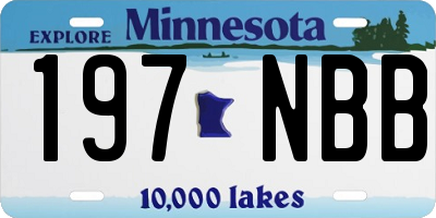 MN license plate 197NBB